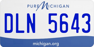 MI license plate DLN5643