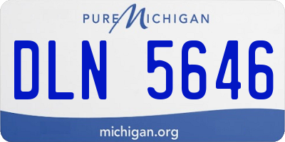 MI license plate DLN5646