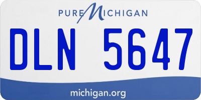 MI license plate DLN5647