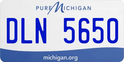 MI license plate DLN5650