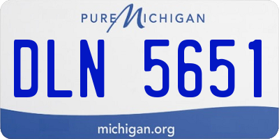 MI license plate DLN5651