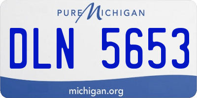 MI license plate DLN5653