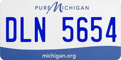 MI license plate DLN5654