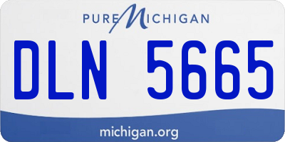 MI license plate DLN5665