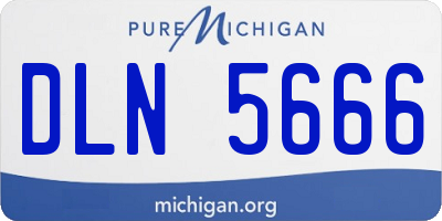 MI license plate DLN5666