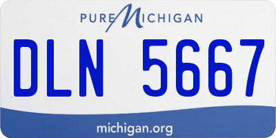 MI license plate DLN5667