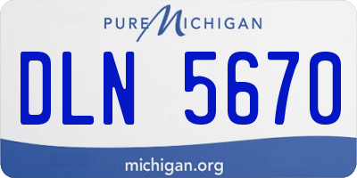 MI license plate DLN5670