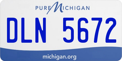 MI license plate DLN5672