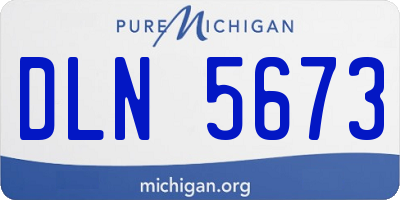 MI license plate DLN5673