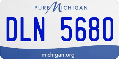 MI license plate DLN5680