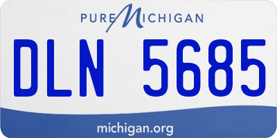 MI license plate DLN5685