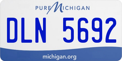 MI license plate DLN5692