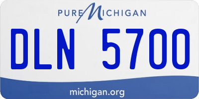 MI license plate DLN5700