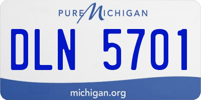 MI license plate DLN5701