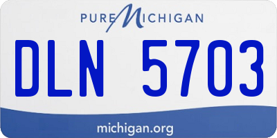 MI license plate DLN5703