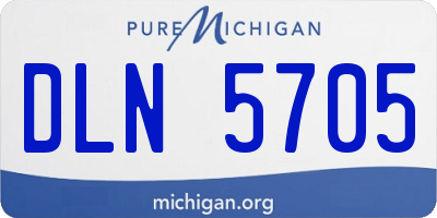 MI license plate DLN5705