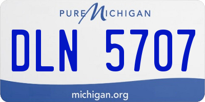 MI license plate DLN5707