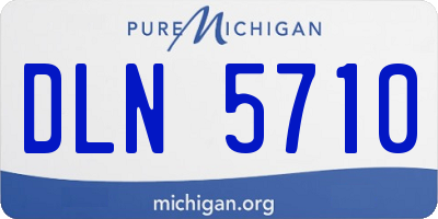 MI license plate DLN5710