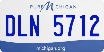 MI license plate DLN5712