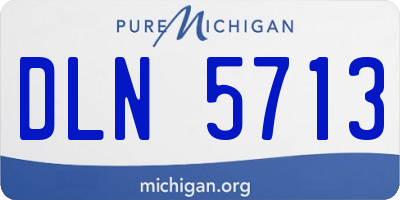 MI license plate DLN5713