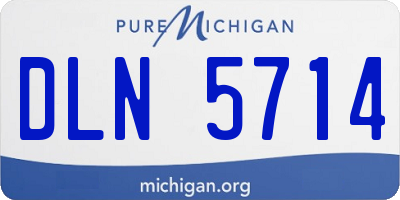 MI license plate DLN5714