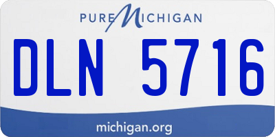 MI license plate DLN5716