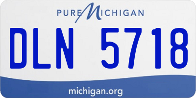 MI license plate DLN5718