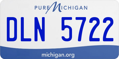 MI license plate DLN5722