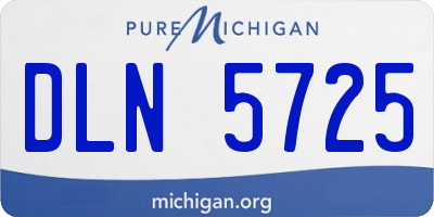 MI license plate DLN5725