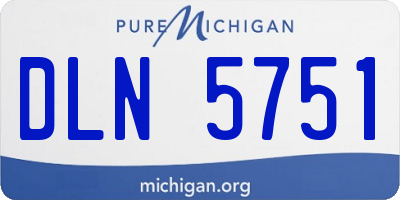 MI license plate DLN5751