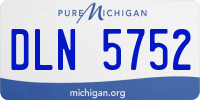 MI license plate DLN5752