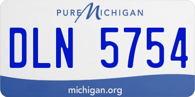 MI license plate DLN5754