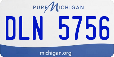 MI license plate DLN5756