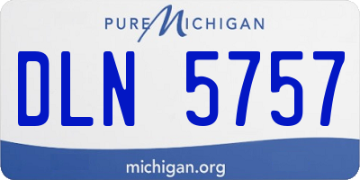 MI license plate DLN5757