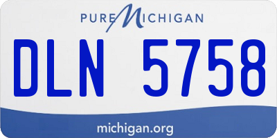 MI license plate DLN5758