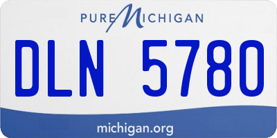 MI license plate DLN5780