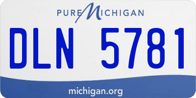 MI license plate DLN5781