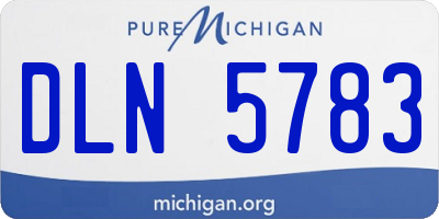 MI license plate DLN5783