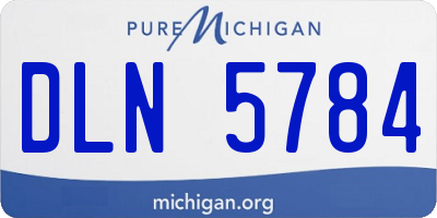 MI license plate DLN5784