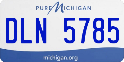 MI license plate DLN5785