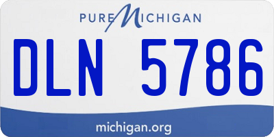 MI license plate DLN5786