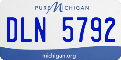 MI license plate DLN5792