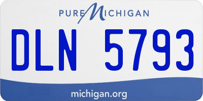 MI license plate DLN5793