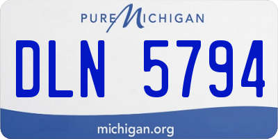 MI license plate DLN5794