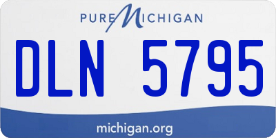 MI license plate DLN5795