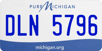 MI license plate DLN5796