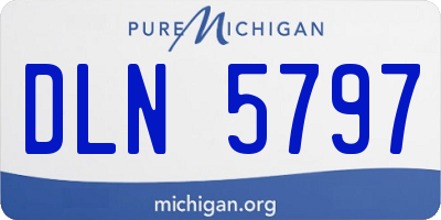 MI license plate DLN5797