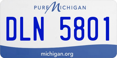 MI license plate DLN5801