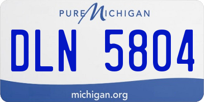 MI license plate DLN5804