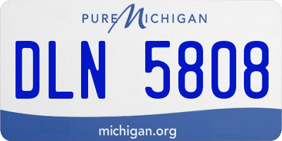 MI license plate DLN5808